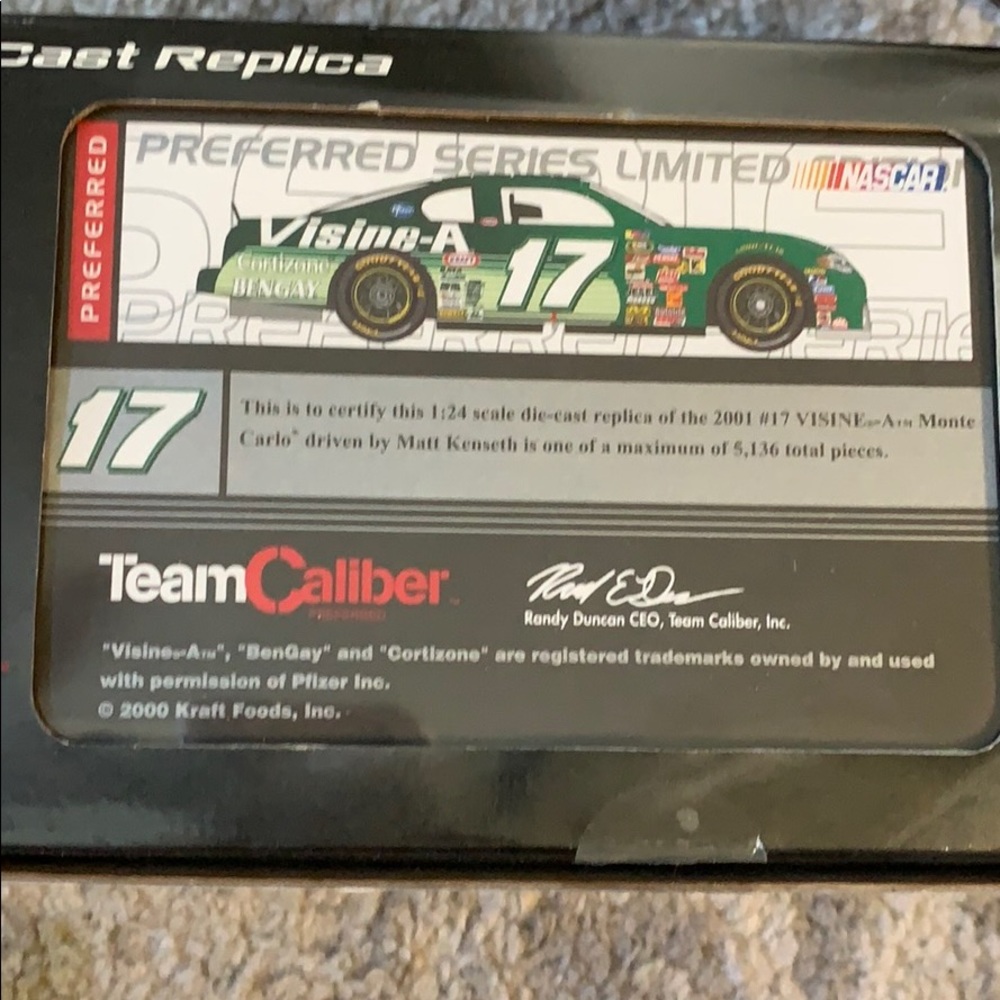 Matt Kenseth #17 Preferred  Series Visine-A